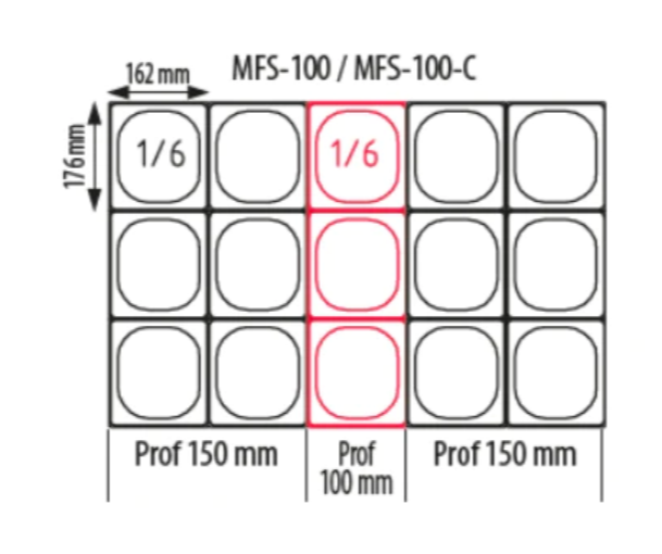 Saladette 700 positif GN1/1 2 portes - Codigel MFS-100